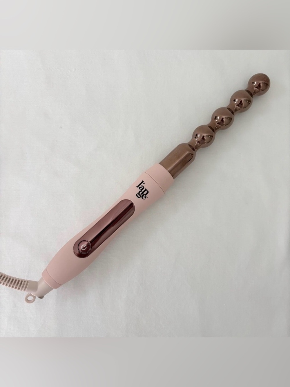Lange Le Perle Bubble Curling Iron Wand NWOT Natural Beach Curls Professional